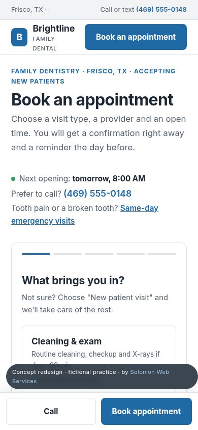 Dental concept on mobile